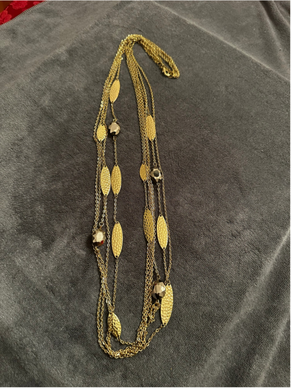 Unbranded Multi-Strand Gold and Grey Necklace